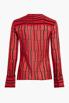 PIANO PRINT GEORGETTE TOP