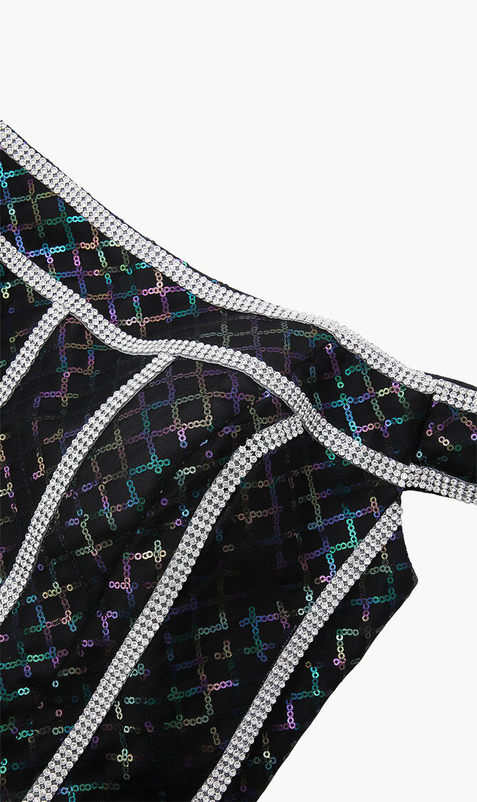 Crystal Embellished Gown Dress