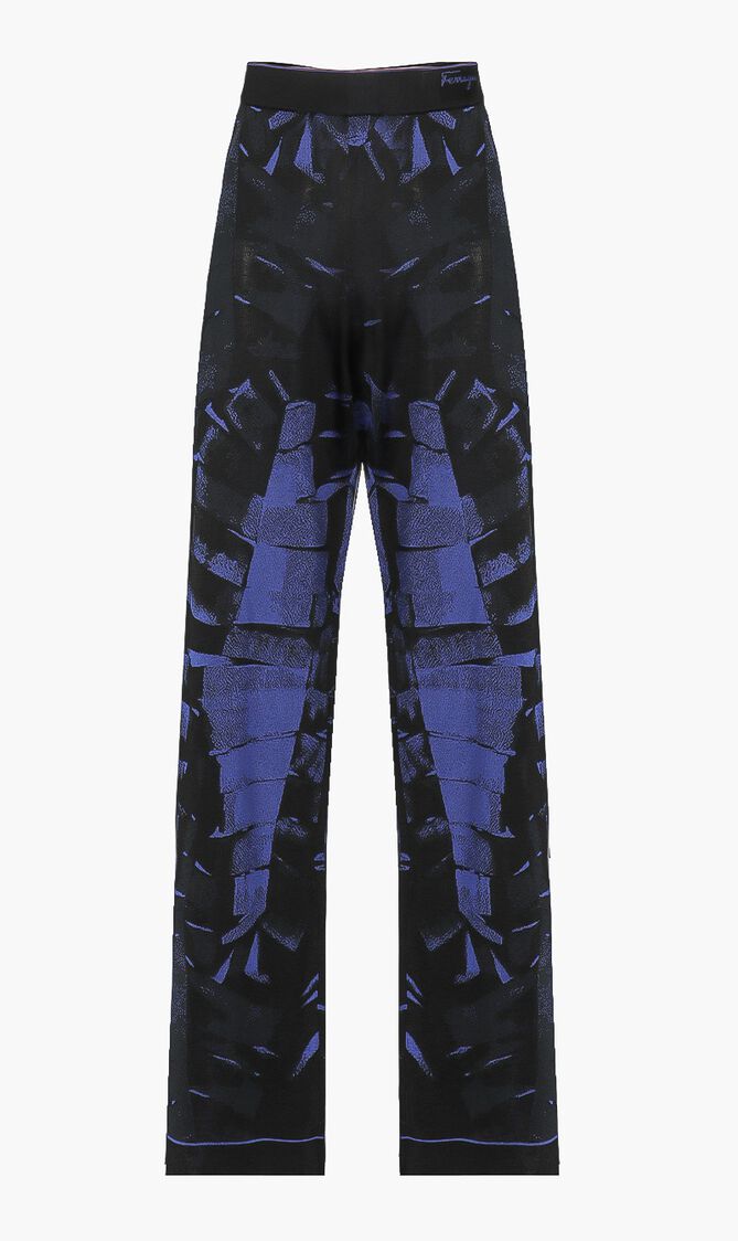 Printed Wide Trousers