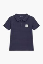 Jacquard Short-Sleeve Polo Shirt