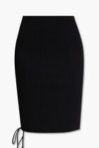 VANISE LACE UP MIDI SKIRT BLACK NO COLOR