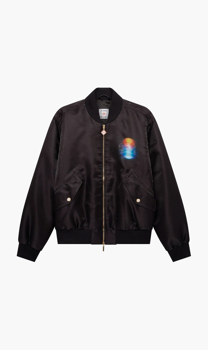 Organza Gradient Bomber Jacket