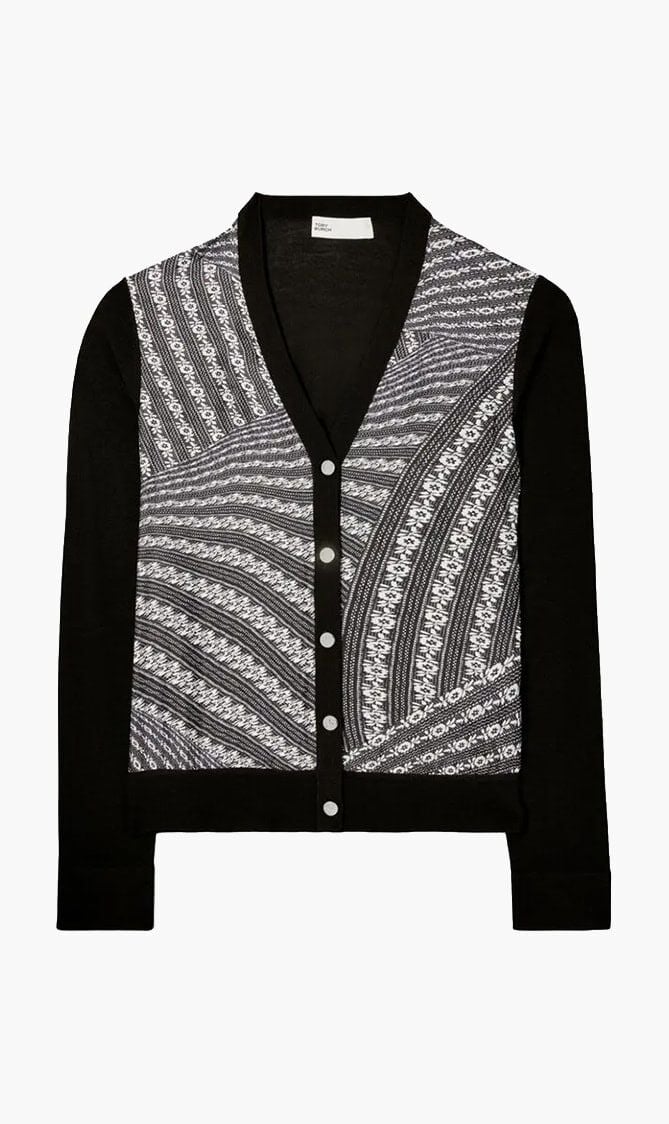 Silk Front Cardigan