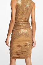 Hand-Embroidered Sequin Jersey Elliptical Dress