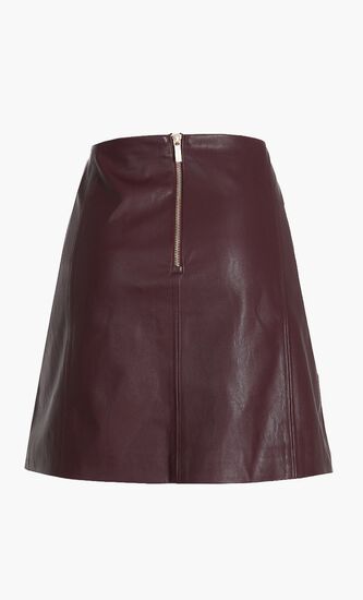Leather Seamed Skirt