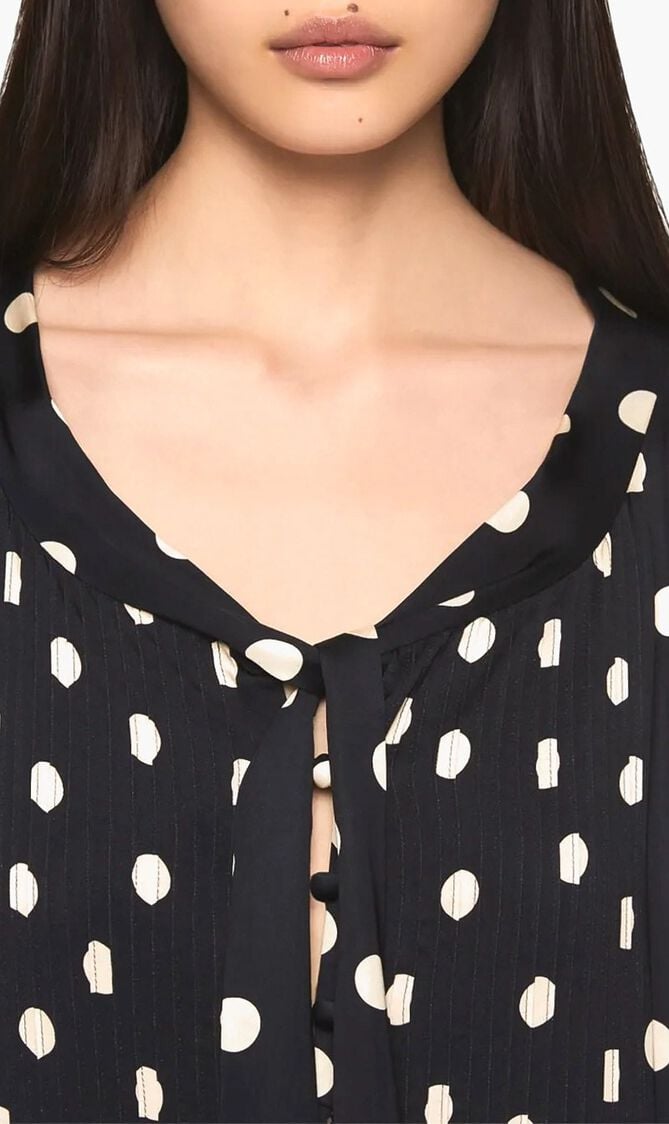 POLKA DOTS-PRINT MAXI DRESS
