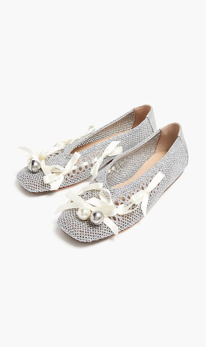 Bell Charm Crochet Ballerinas