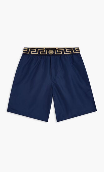 GRECA BORDER MID-LENGTH SWIM SHORTS