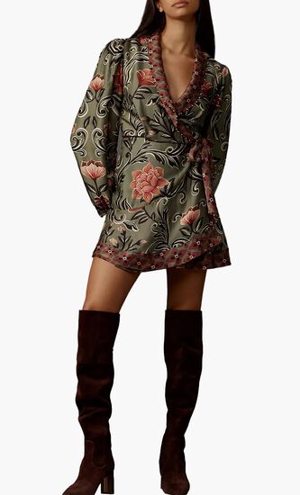 Arabesque Long Sleeve Mini Dress