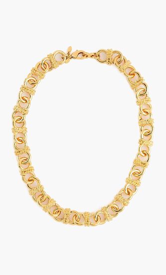 KJY 18" GOLD KNOTTED CHAIN NECKLACE W LOBSTER CLAW CLASP