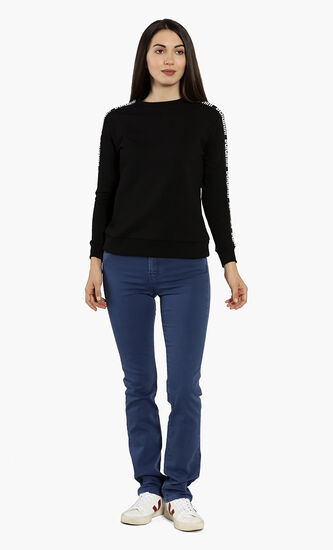 Logo Tape Sleeves Sweatshirt