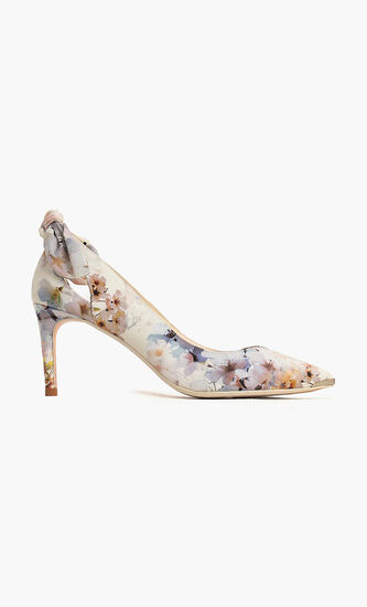Elaine Printed Mid Heel Pumps