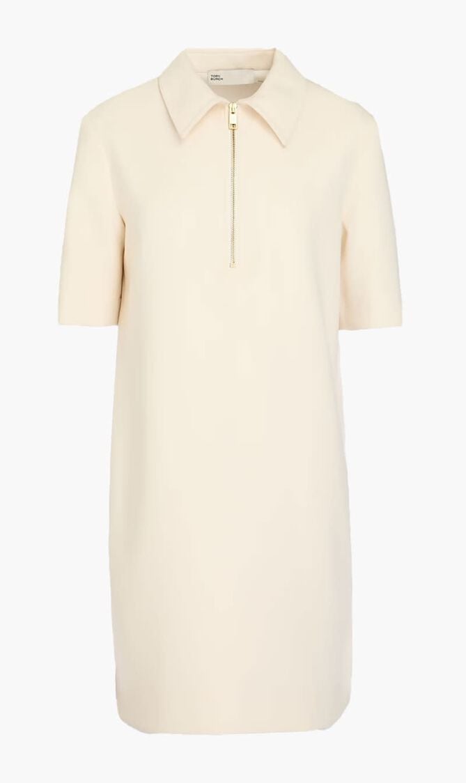 Crepe Mini Polo Dress