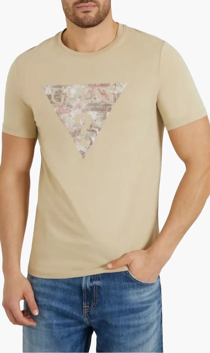 Ss Cn Triangle Gel Print Tee