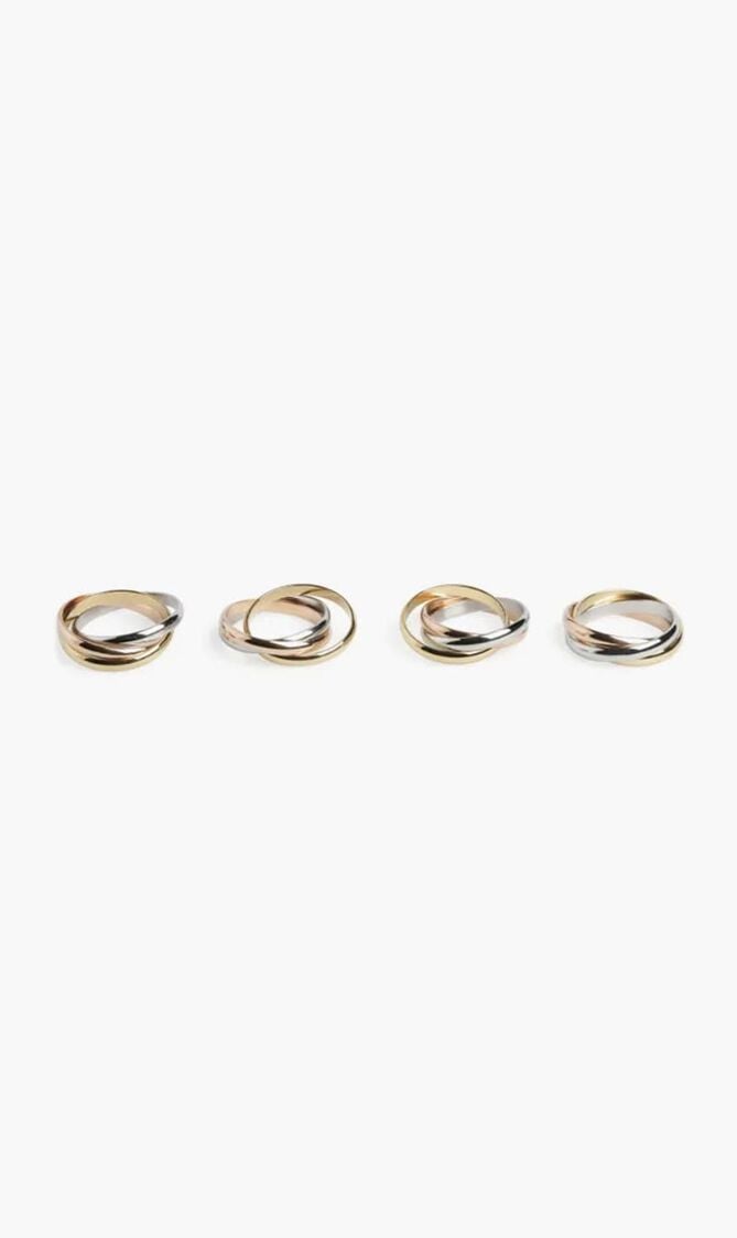 Three Ring napkin ring, Set of four