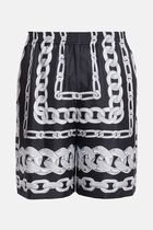 SHORTS MEDUSA CHAINS PRINT SILK TWILL
