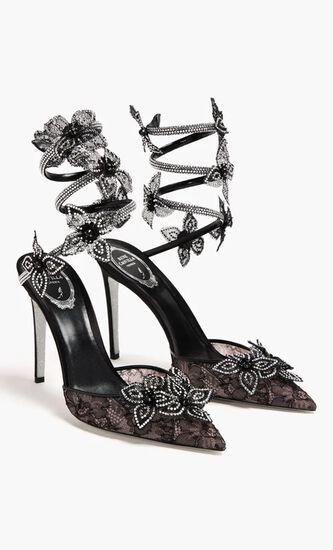 BLACK LACE-SATINCRYSTAL STRASS