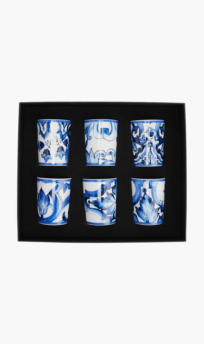 DGA MEDITERRANEAN BLUE 6 PIECES GLASS SET