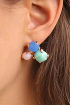 Triple Studded Earrings