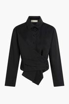 POPLIN WRAP SHIRT