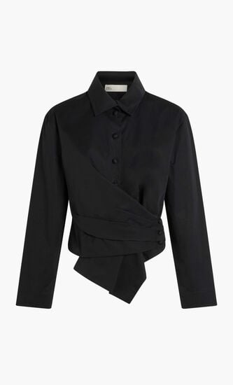 POPLIN WRAP SHIRT