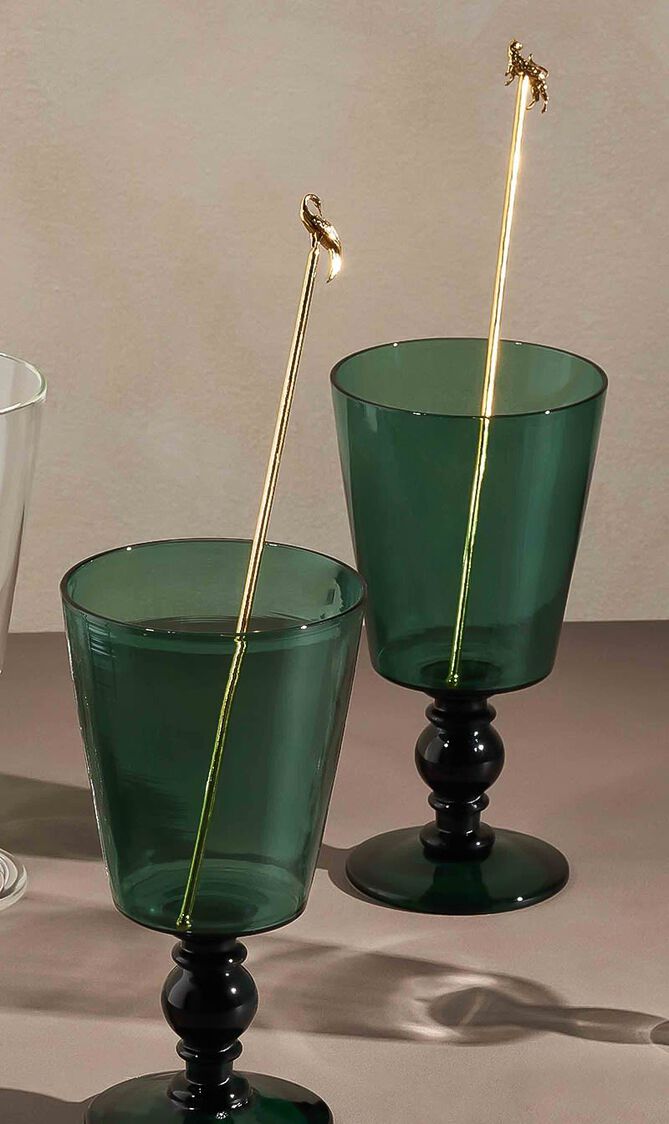 Sagar Swizzle Stir Gold Set Of 6