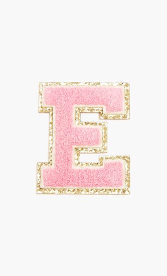 Chenille Sparkle Letter 'E' patch