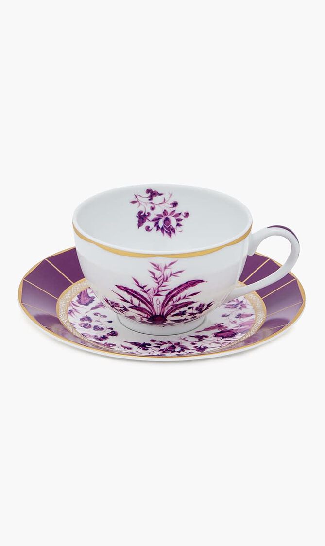 Tea Cup & Saucer Pink Set Of 2