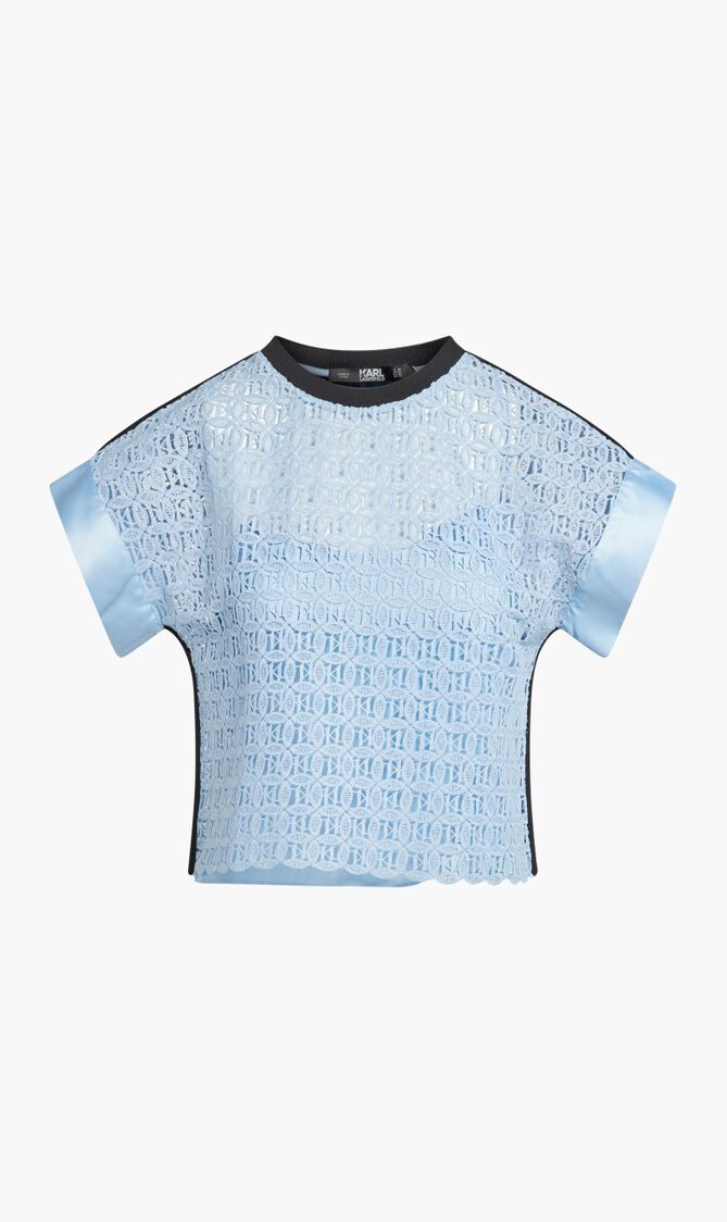 Embroidered Sslv Lace Top