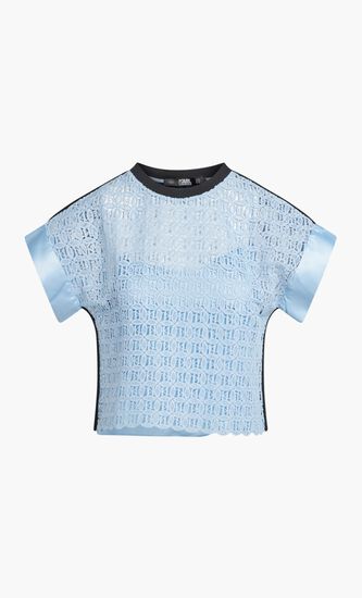 Embroidered Sslv Lace Top