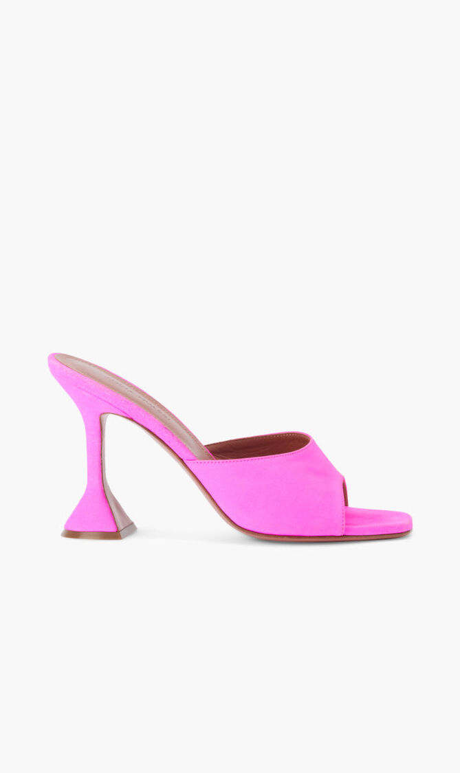 LUPITA SLIPPER SUEDE FLUO PINK 95 MM CL HEEL (AS SAMPLE)