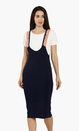 Logo Tape Strap Dress