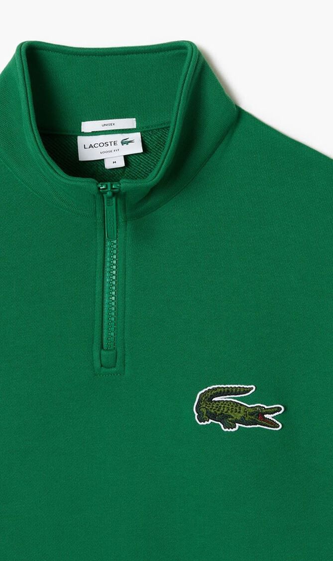 Unisex Loose Fit High Neck Fleece Sweatshirt