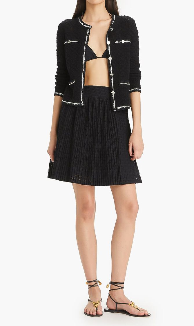 KENDRA LOGO LACE CARDIGAN