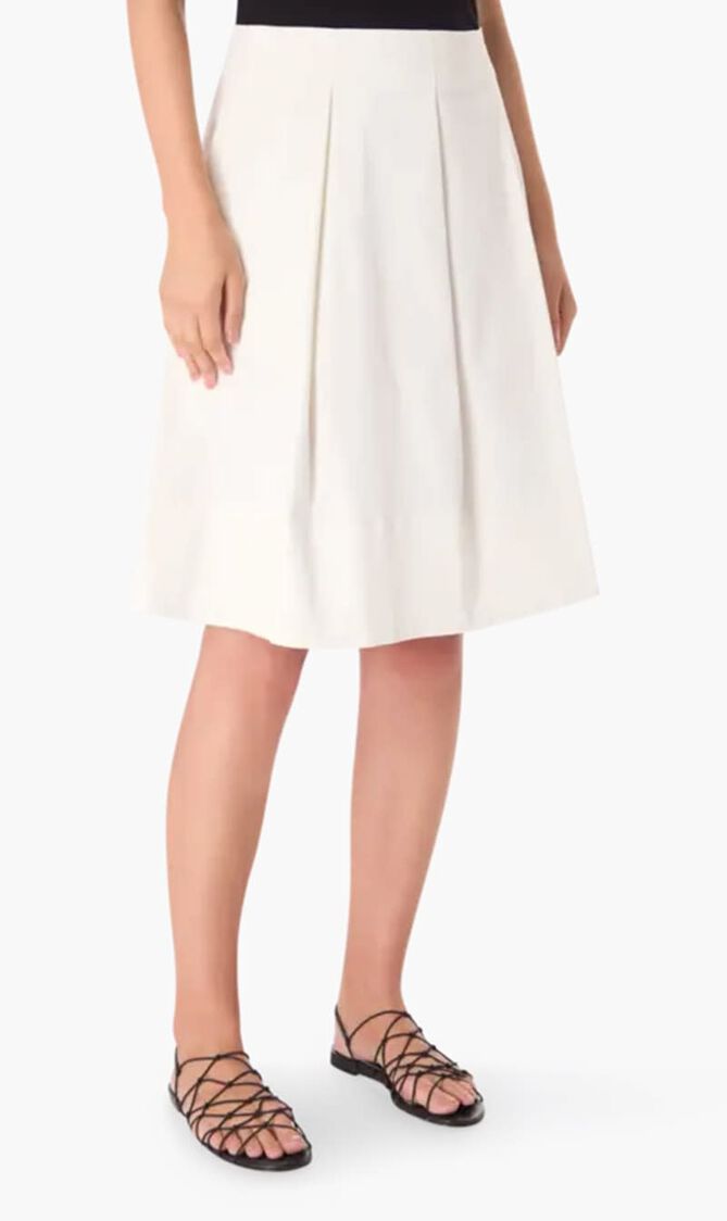 London Pleated Midi Skirt