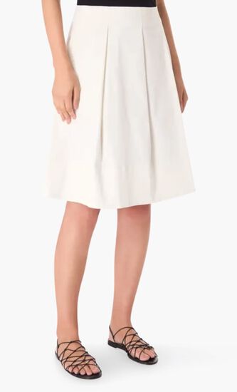 London Pleated Midi Skirt