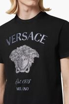 T-SHIRT COMPACT COTTON JERSEY FABRIC + MAXI MEDUSA BRANDING EMBROIDERY