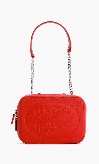 Croco Crew Grained Leather Sling Bag
