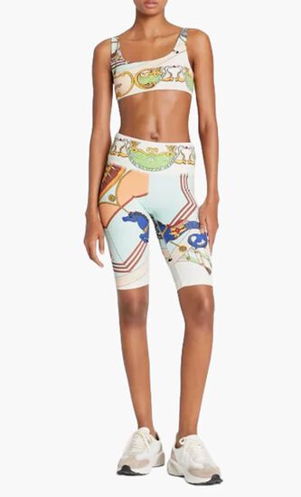 Weightless Printed Long Bike Shorts