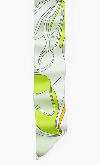 TWISTY FLOWER SILK RIBBON TIE