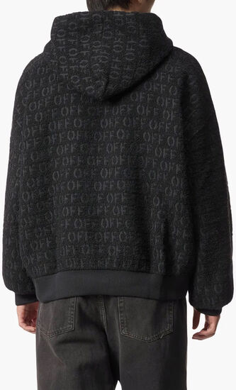 OFF AO BOUCL OVER HOODIE BLACK NO COLOR