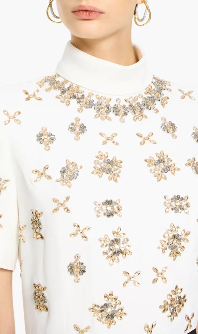 Crystal Embellished Midi Dress