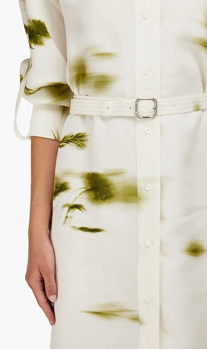 Blossom Print Midi Shirt Dress