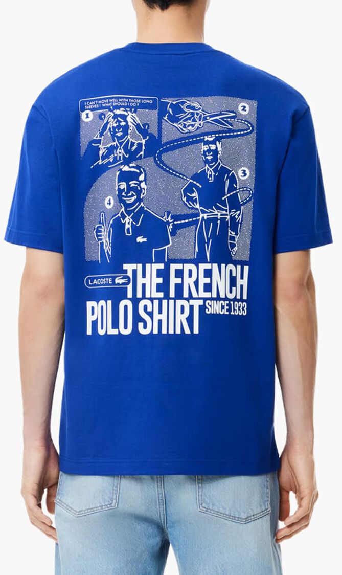 Heavy Cotton Jersey Back Print T-shirt