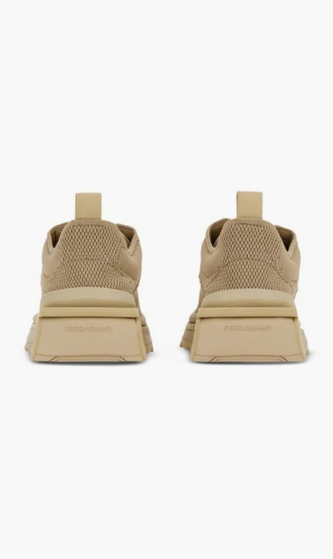 Gancini Plaque Round Toe Sneaker