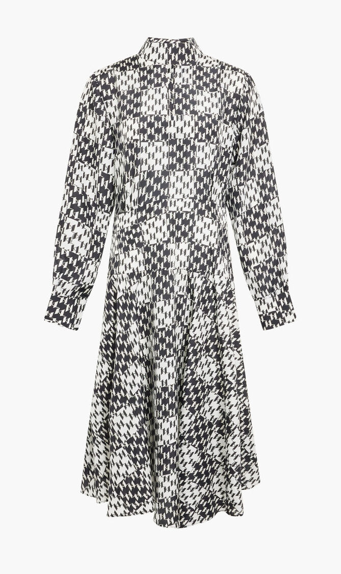 CHECK SILK DRESS