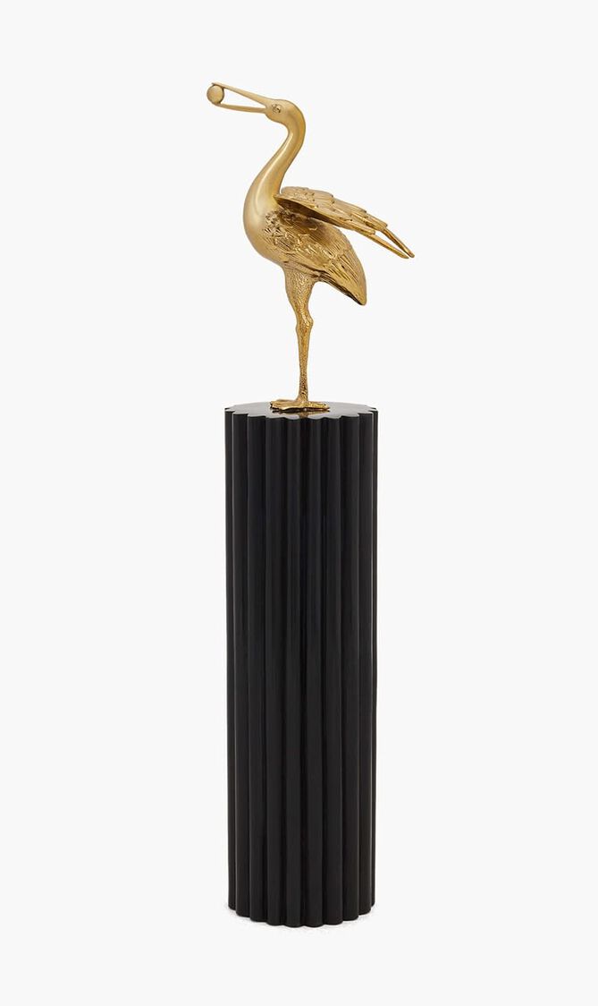 Heron Column  Large Black