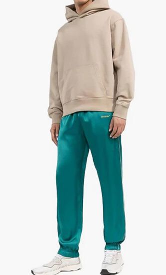 RA_SATIN CASUAL JOGGER EMERALD GOLD