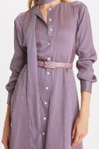 Stripped Viscose Shirt Dress