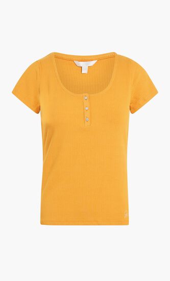 Karlee Jewel Button Henley T-shirt